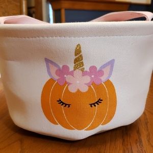 Unicorn Pumpkin Halloween Basket